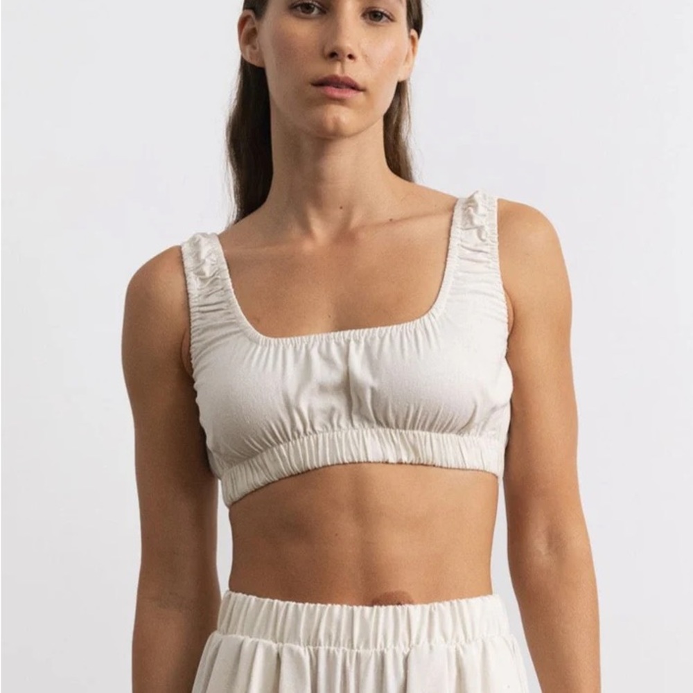 OZMA Cream Crop Top